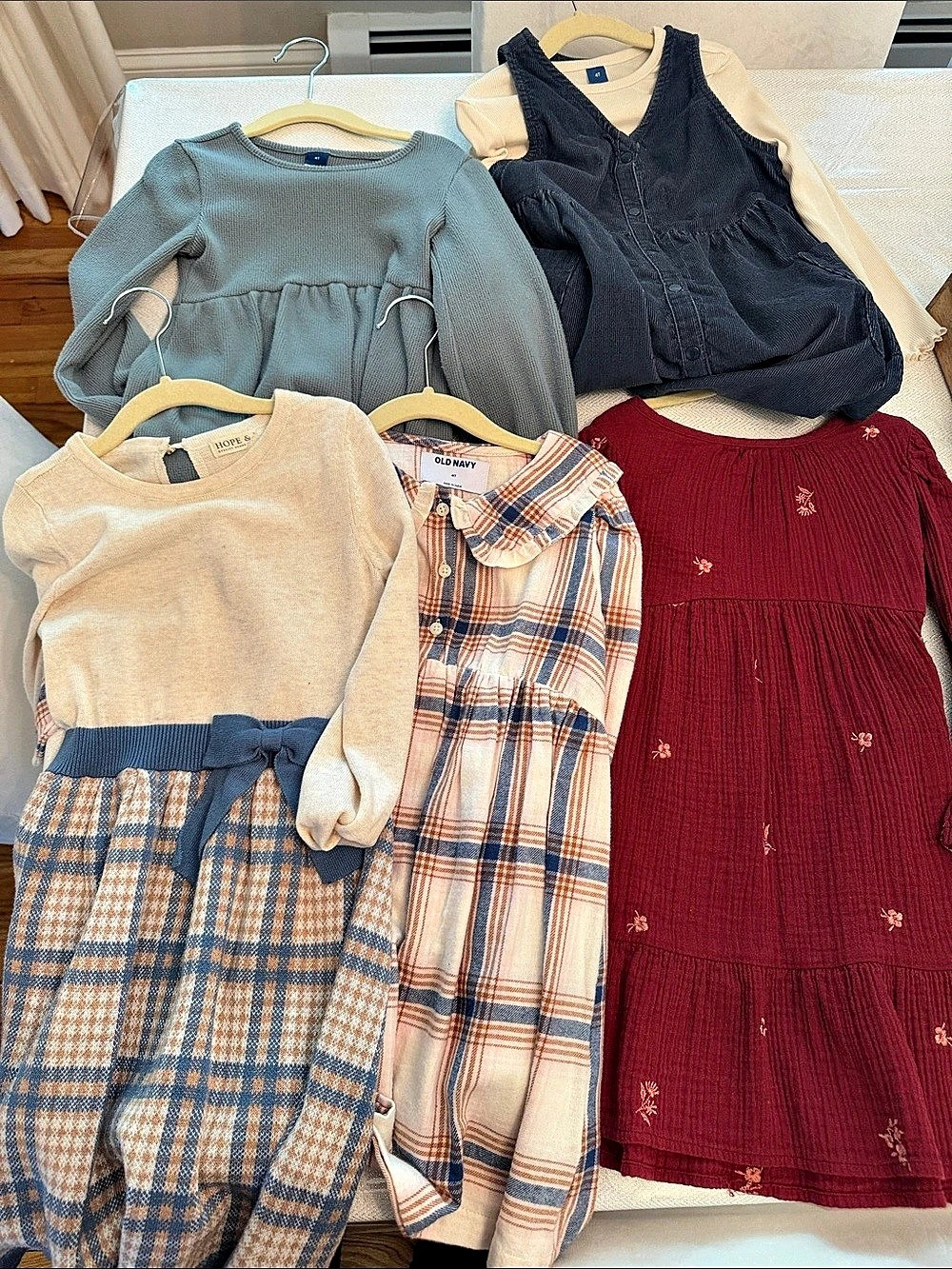 Fall Dress Bundle Toddler Girl 4T sweater- 5 dresses